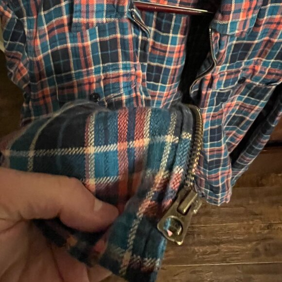 Wallace and Barnes J. Crew Zip-Up Flannel Shacket - Picture 3 of 4